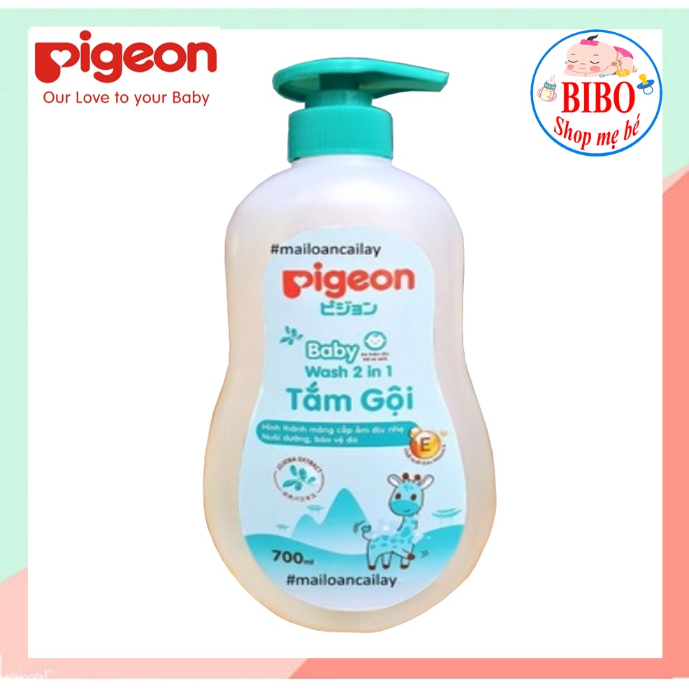 Sữa Tắm Gội Toàn Thân Em Bé 2 In 1 Pigeon 700ml