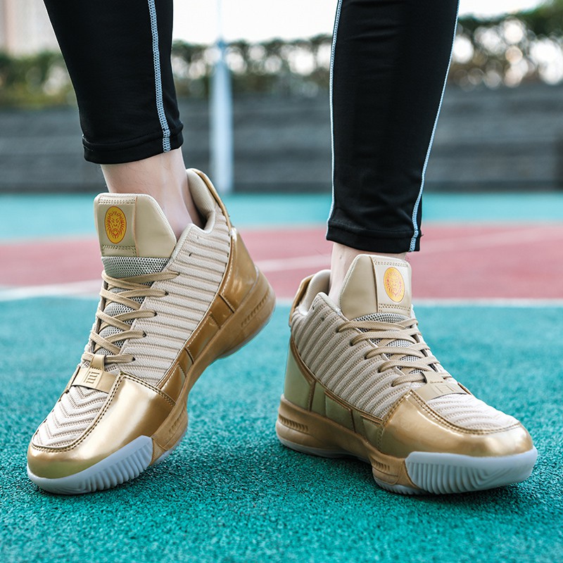 Golden Basketball Shoes Giày Bóng Rổ NBA Superstar LeBron James High-top shoes Lakers LBJ Soldier