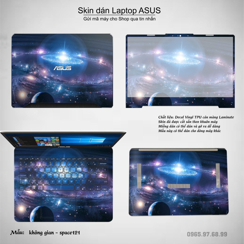 Skin dán Laptop Asus in hình không gian _nhiều mẫu 21 (inbox mã máy cho Shop)