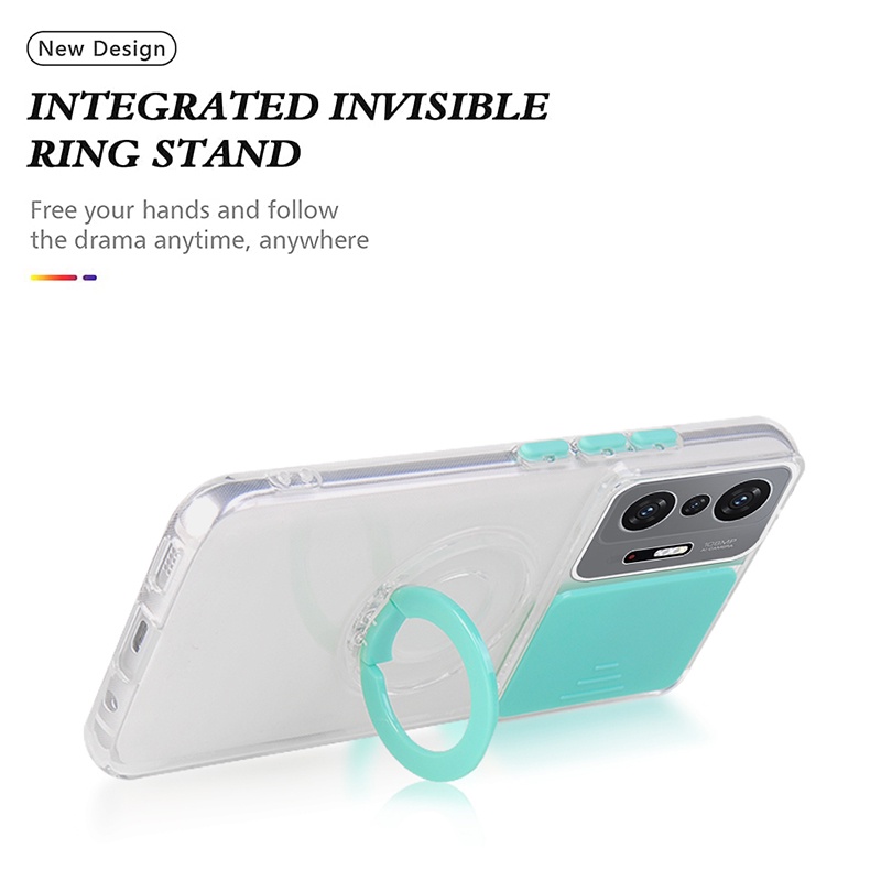 Phone Case Xiaom Mi 11 11 Pro Mi 11T 11T Pro Mi 11 Lite Redmi Note 10 10s 10 Pro Max Redmi K40 K40 Pro Poco F3 Poco X3 X3 Pro Poco M3 Pro 5G Slide Camera Ring Bracket Cover