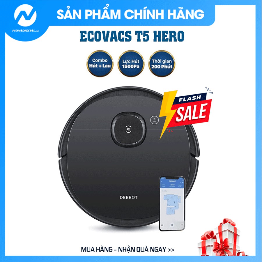 Robot hút bụi lau nhà ECOVACS DEEBOT T5 hero / T5 Max / T5 Fun / T5 Power Trưng bày chưa qua sử dụng