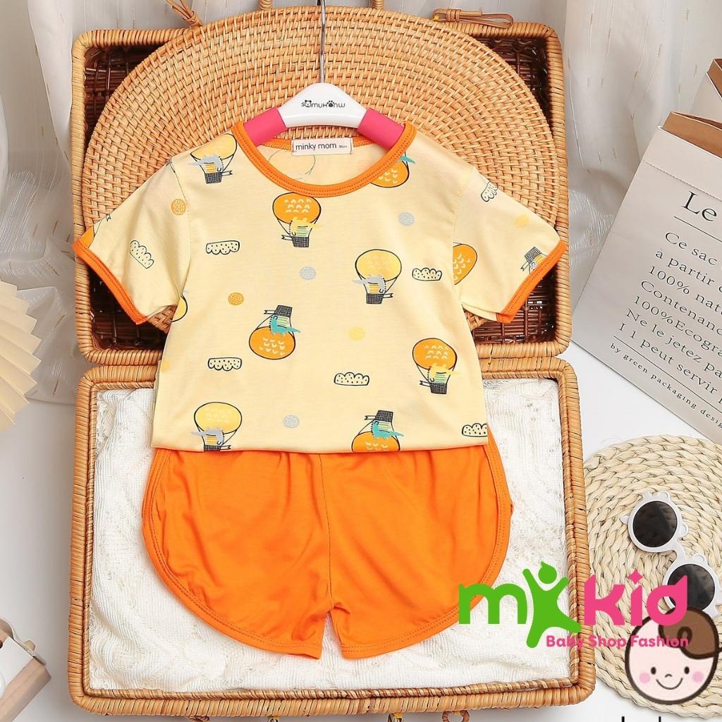 Bộ Cộc Tay Cho Bé - Bộ Minky Mom Cộc Tay Chất Thun Lạnh Cao Cấp Siêu Mềm Mịn Mát .