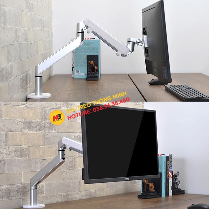 Giá Treo Màn Hình Máy Tính OZ 1 17 - 24 - 27 - 32 inch / Tay Treo Màn Hình Hợp Kim Nhôm