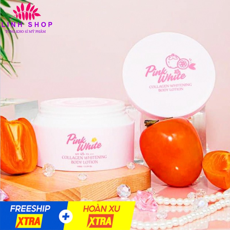 Kem Trắng Da Body Pink white collagen whitening