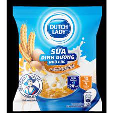 Sữa ngũ cốc dinh dưỡng cô gái Hà Lan Dutch Lady cho bữa sáng đủ chất - Thùng 100 gói