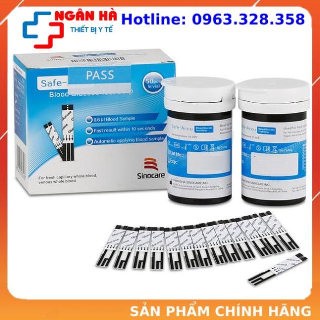 Máy đo đường huyết, Máy thử đường huyết, Máy đo tiểu đường safe Accu chính hãng SINOCARE