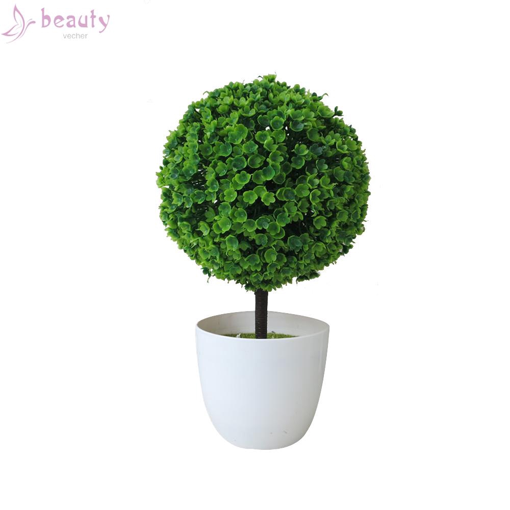 Cây kiểng giả tạo hình tròn đơn giản dùng trang trí nội thất