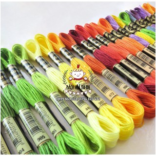 [FREE SHIP ĐƠN 50K] Set chỉ thêu Airo tông Xanh Lá - Xanh Non / Nana Handmade DIY Thêu Tay Shop