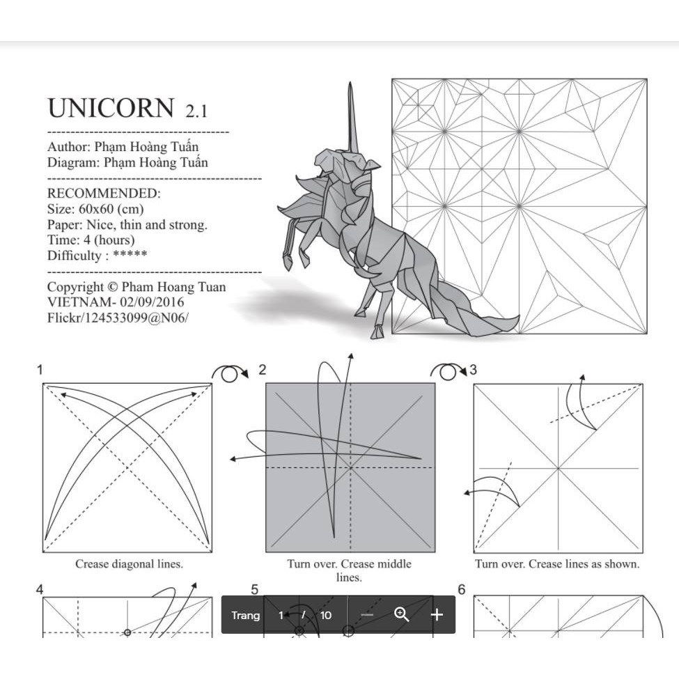 [E-book] Unicorn Diagram - Hướng dẫn xếp hình.