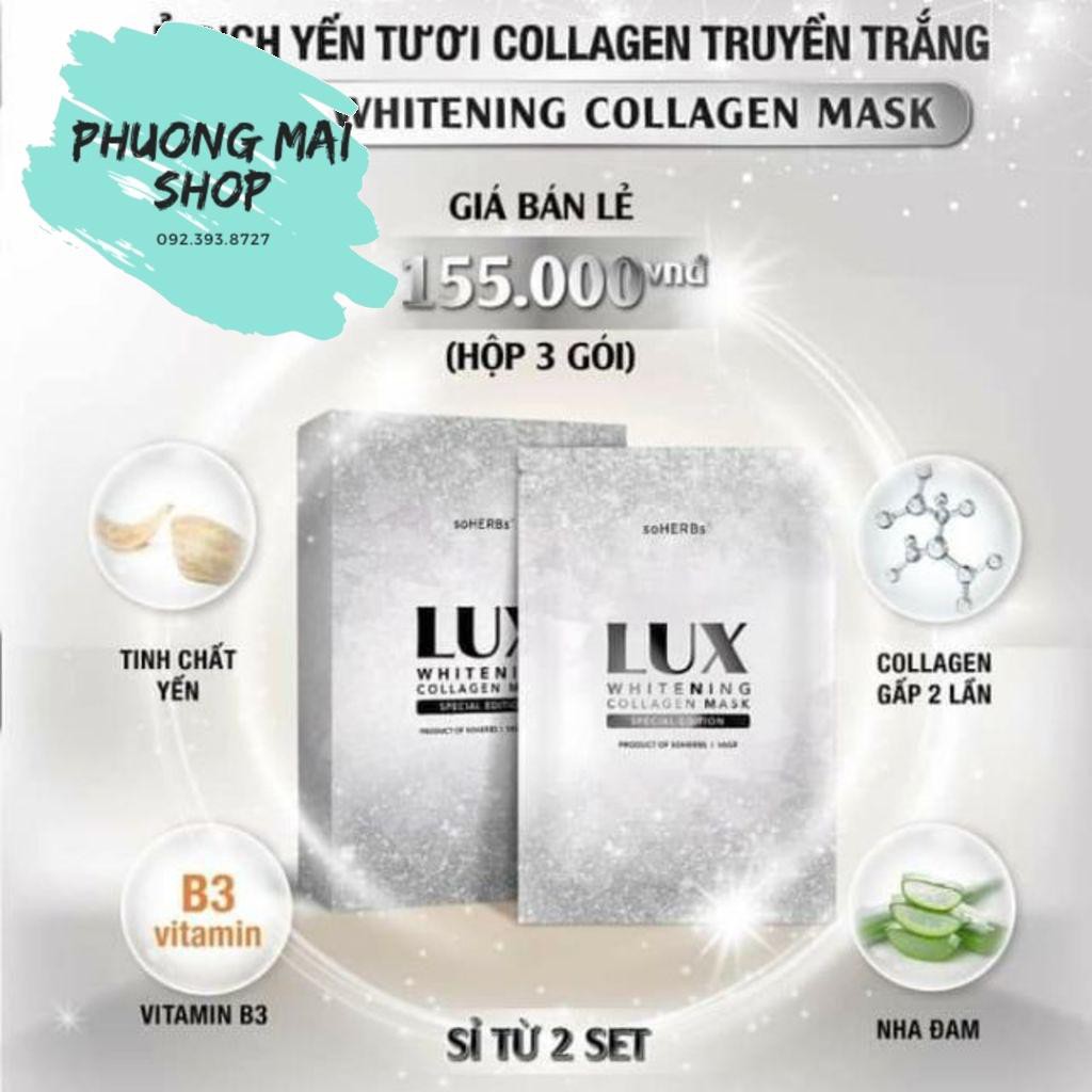 Ủ Dịch Yến Tươi Collagen Truyền Trắng Lux soHERBs