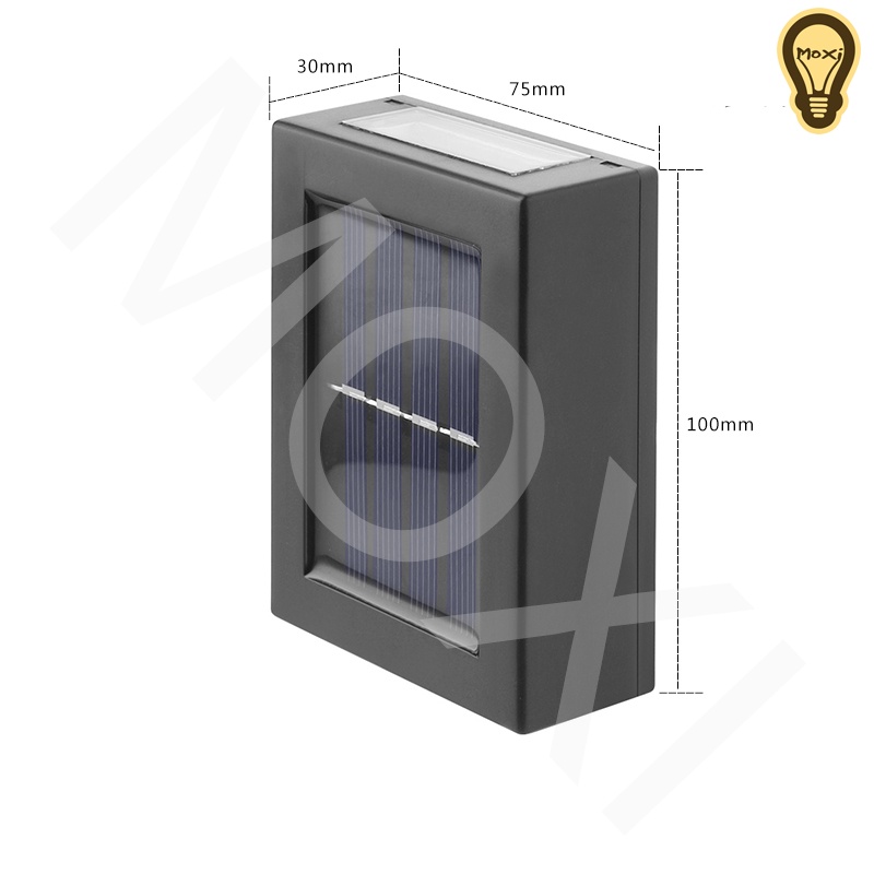 【LOẠI 1】Đèn led gắn tường dùng năng lượng mặt trời chống nước trang trí decor sân vườn , trong nhà ngoài trời MOXI.