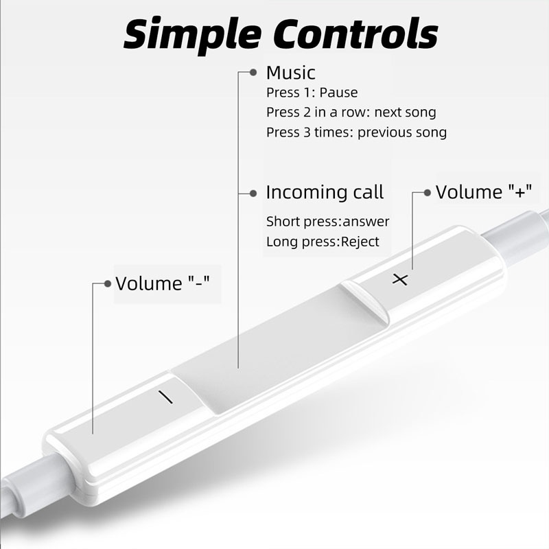 Tai nghe in-ear 3.5mm ANKNDO có mic thích hợp cho i-Phone Samsung