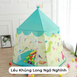 【TND-DINO】 Lều lâu đài khủng long dễ thương cho bé thỏa sức vui chơi 120*100*130cm
