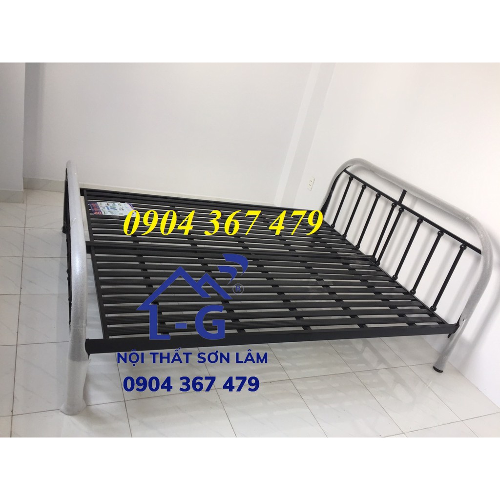 Giường ngủ bằng sắt giá rẻ - giường bi đen 1m4