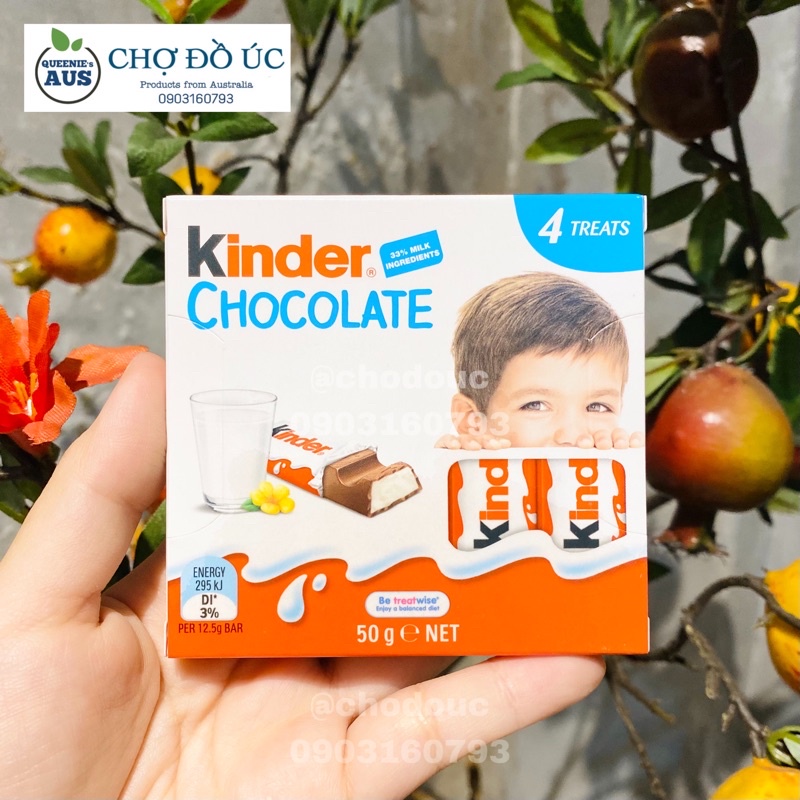Chocolate nhân kem sữa tươi KINDER nhập Úc - socola Kinder mẫu mới