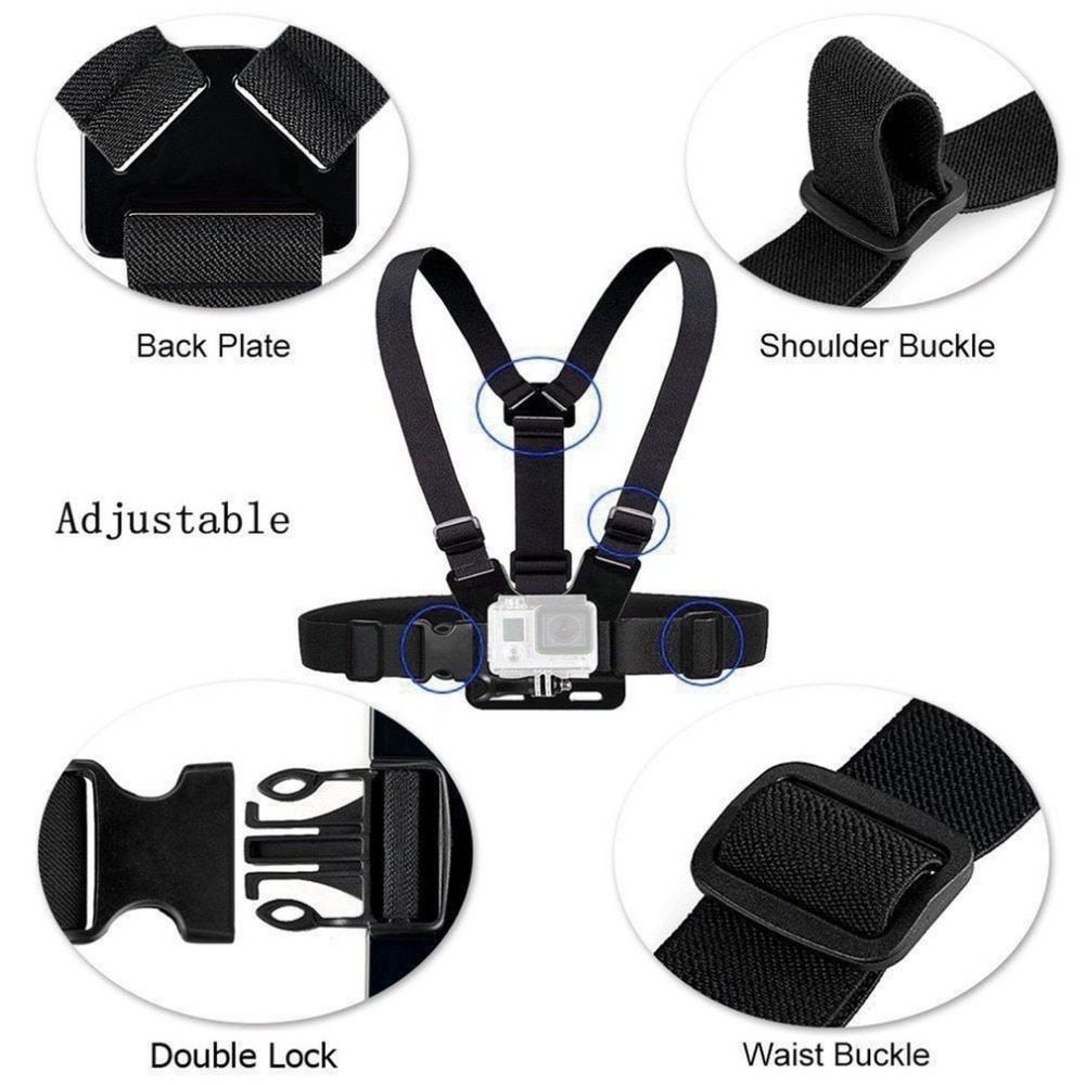 Đai Đeo Ngực Có Thể Điều Chỉnh Cho Máy Ảnh Thể Thao GoPro HD Hero 11 10 9 8 7 6 3 SJ4000 SJ5000