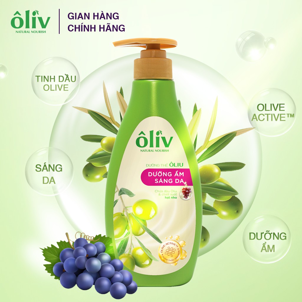 Combo Sữa Tắm Ôliv Dưỡng Ẩm Sáng Da 650ml + Sữa Dưỡng Thể Ôliv Dưỡng Ẩm Sáng Da 200ml | BigBuy360 - bigbuy360.vn