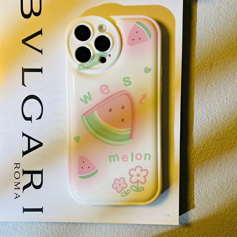 Ốp Điện Thoại TPU Mềm Họa Tiết Dưa Hấu Cho iPhone 11 12 13 Pro Max 12 X XR XS Max SE 2020 2022 7 8 Plus