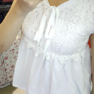 Áo baby doll phối ren [ HÌNH THẬT]