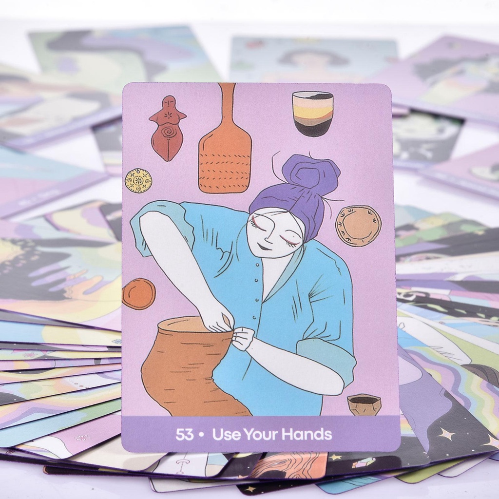 Bộ Bài Oracle 44 Lá Kim Loại Tự Chăm Sóc
