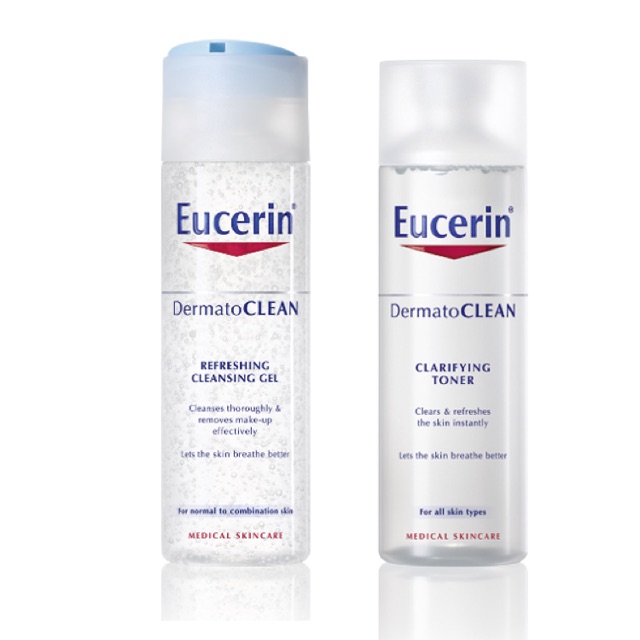 BỘ 2 SẢN PHẨM LÀM SẠCH VÀ CÂN BẰNG DA EUCERIN DERMATO CLEAN