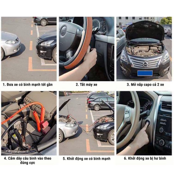 Dây câu bình ắc quy ô tô cao cấp dài 4m dòng 2500A - Dùng cho các loại xe sử dụng điện thế 12V và 24V