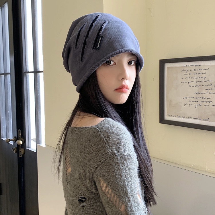 Mũ len MG STUDIO bằng cotton 3 màu