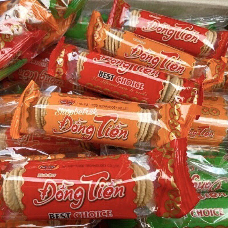 Bịch 10 gói bánh quy bơ đồng tiền - bánh đồng tiền Đức Hải