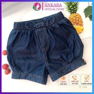 Quần Short Bé Gái EM144B Chất Jeans Giấy Thấm Hút, Quần Đùi Cho Bé Từ 2-8 Tuổi Dáng Bí Ngô