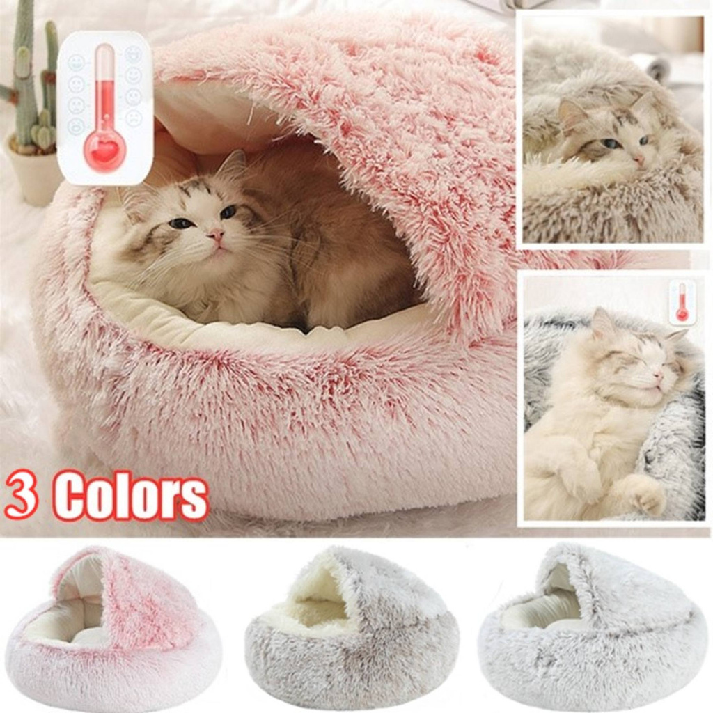  Động Burrowing Cát Trùm Đầu Giường Donut Cho Chó Mèo Faux Fur Cuddler Vòng Thoải Mái Tự Ấm Áp Trong Nhà Ngủ Giường-168