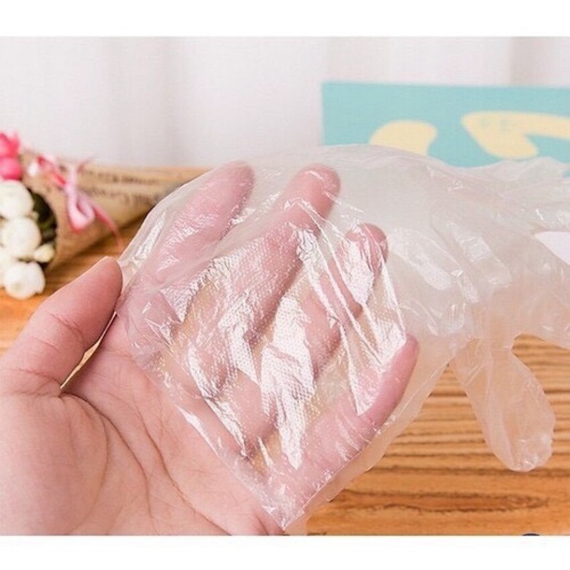 [HÀNG CÓ SẴN] Hộp 200 bao tay nilong dày dặn dùng 1 lần ILY