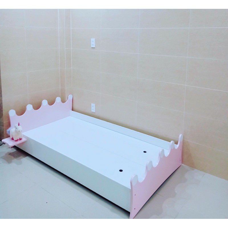 Giường vương miện👨‍👩‍👧‍👦 Ảnh thật 👨‍👩‍👧‍👦 giường vương miện cho bé - giường công chúa màu Trắng, Hồng Kích thước 1m9,2m