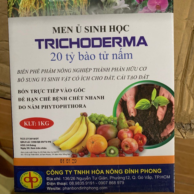 Men Ủ Vi Sinh Nấm Trichoderma 100gr - Hoạt Lực Cực Mạnh Giúp Đối Kháng, Tiêu Diệt Các Loại Nấm Gây Bệnh