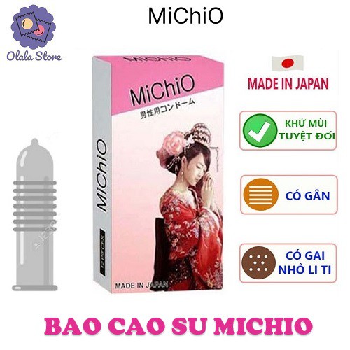 [GIÁ SỐC] BAO CAO SU MICHIO [ HÀNG NHẬT BẢN CHÍNH HÃNG ] HỘP 12 CÁI - BAO CAO SU GÂN SIÊU MỎNG TẠO CẢM GIÁC CHÂN THỰC