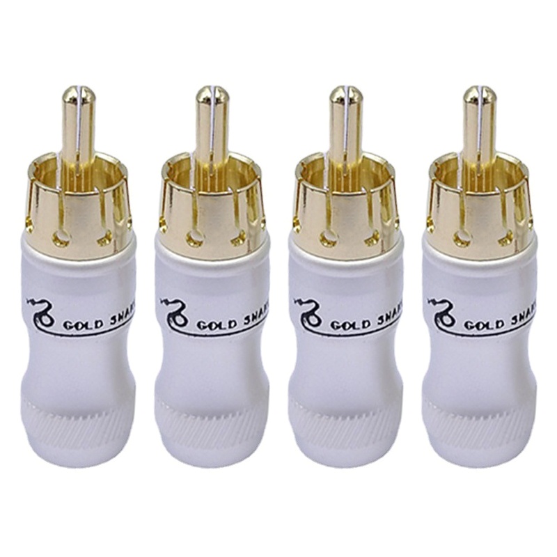 Phích Cắm RCA AV Hình Hoa Sen Bằng Kim Loại Gọn Nhẹ Chất Lượng Cao