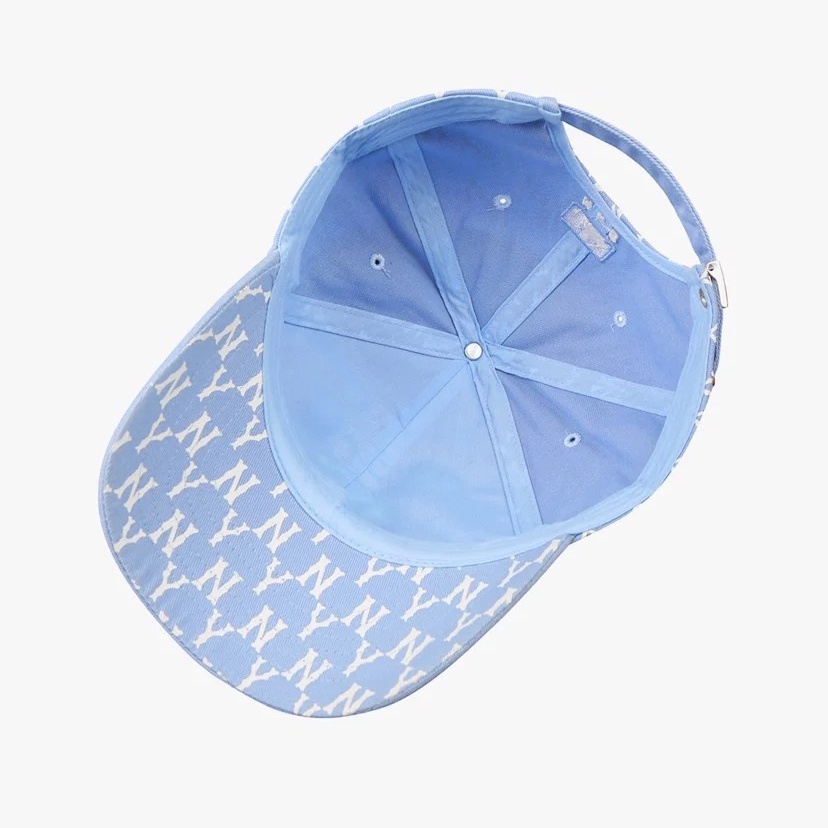Mũ Nón MLB NY  Xanh Monogram Baseball Cap Blue Full Tag Code