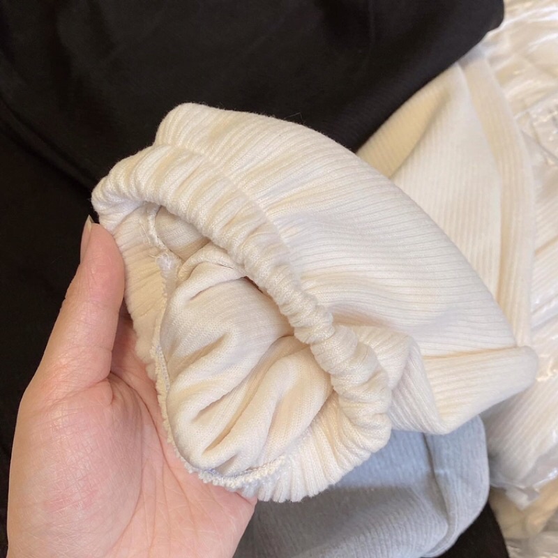 Quần Joggers Nữ - Quần Len Tăm Ống Rộng Bo Gấu (KÈM ẢNH THẬT) MHQ125