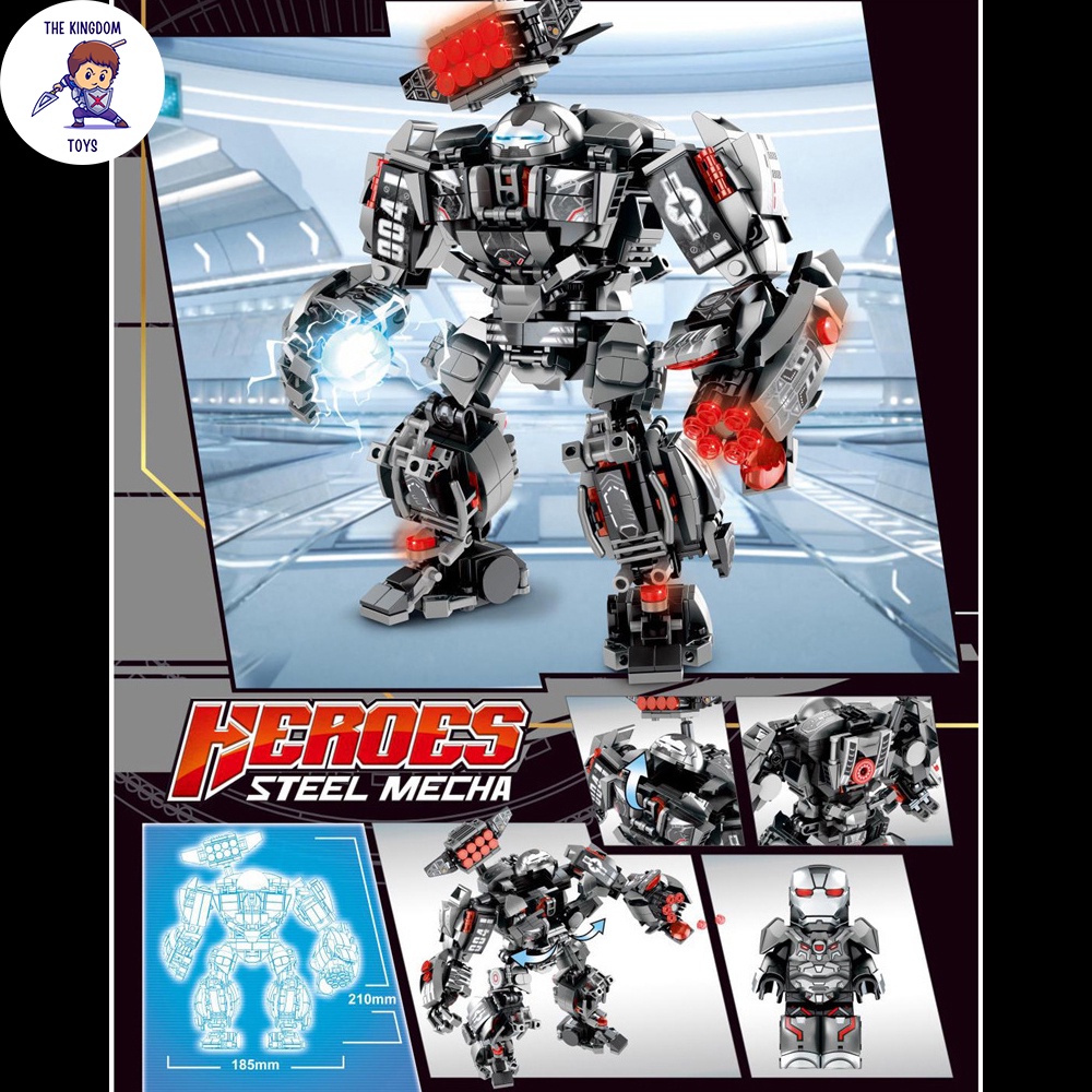 Đồ Chơi Lắp Ráp Mô Hình HulkBuster Iron Man War Machine Robot Siêu Anh Hùng Người Sắt LY76013