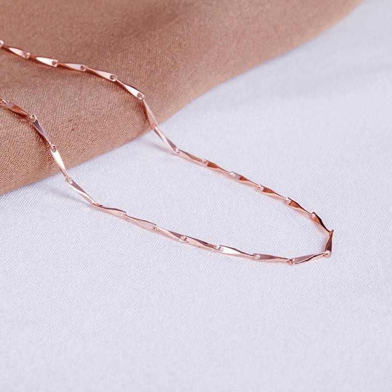 Color Gold Item 925 Pure Female Plus Long Color Coat 18K Rose Gold Naked Chained 50 60 Cm