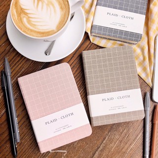 Sổ bìa cứng Plaid Cloth giấy kẻ ô vuông