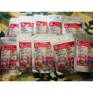 Sỉ 10 gói bột đắp mặt nạ collagen tươi hoa hồng
