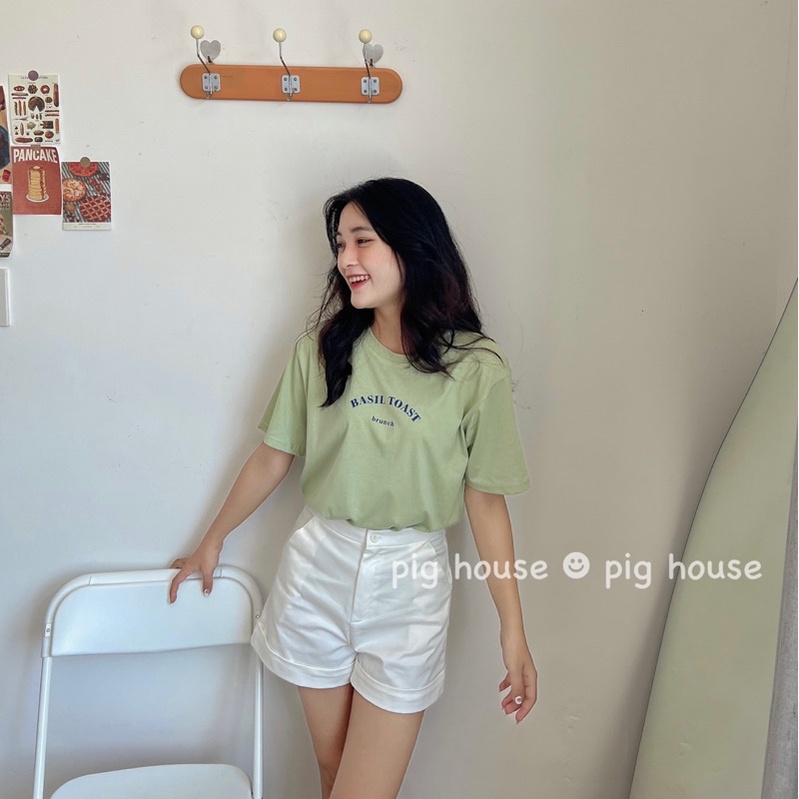 Áo phông nữ BASIL TOAST form vừa chất mát lên form xinh