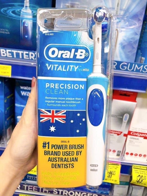 Bàn Chải Điện Oral B Vitality Pro White Electric Toothbrush Tặng Kèm 1 Đầu Bàn Chải Xách Tay Úc