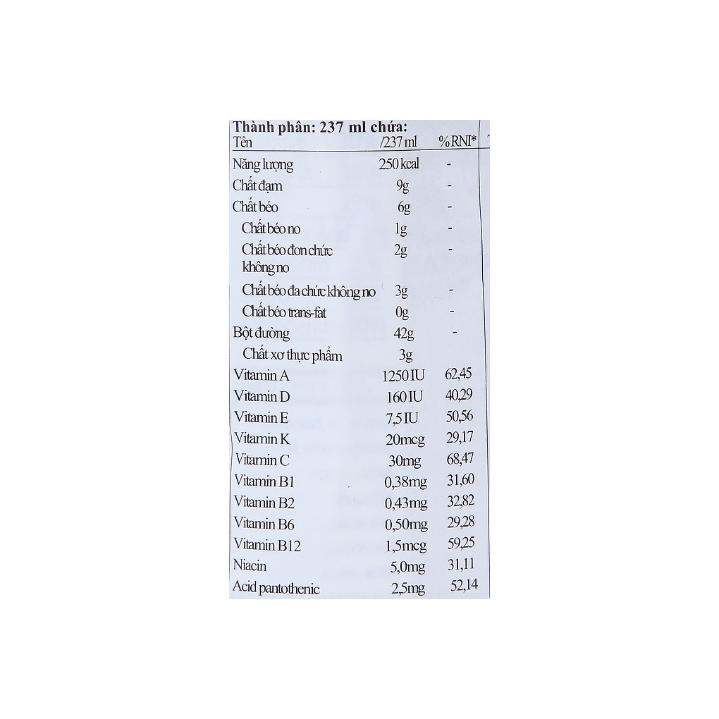 TPDD Ensure hương 237ml lốc 6 chai
