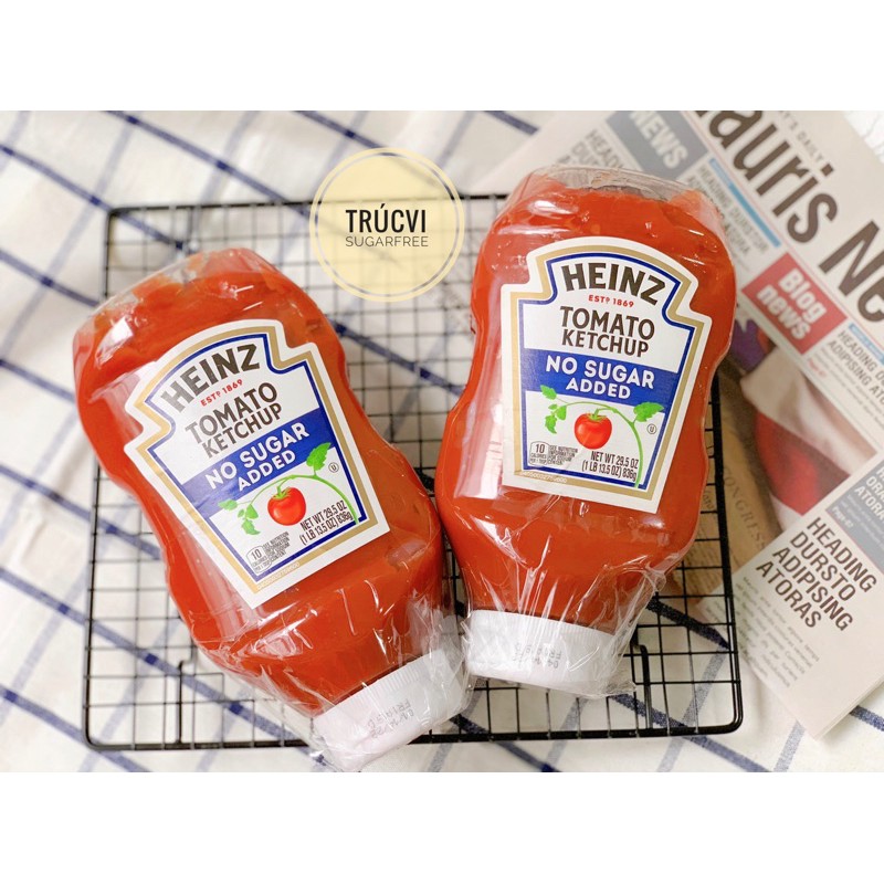 ( Size lớn) Tương cà - Ketchup Heinz không đường ít calo( eat clean, keto, ăn kiêng, tiểu đường)