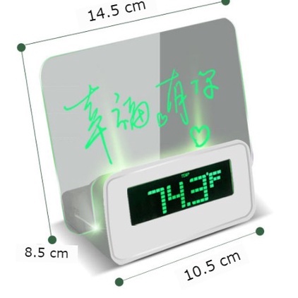 Đồng hồ led để bàn tích hợp bảng note ghi chú, chế độ đếm ngược tính giờ làm bài, thứ ngày, bấm giờ watch clock