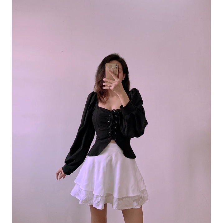 Clara Top áo ngắn đan dây