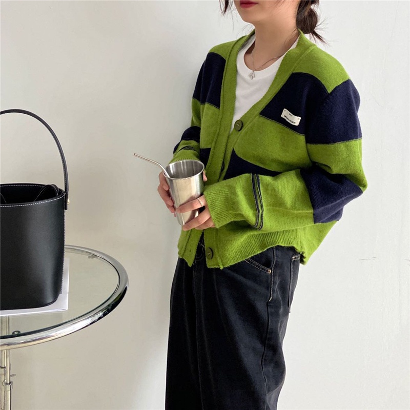 Áo Khoác Cardigan Dệt Kim Thời Trang Thu Đông Phong Cách Hàn Quốc