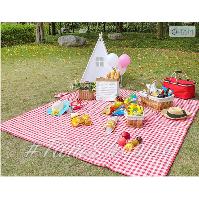 [CHỐNG THẤM NƯỚC] Thảm picnic dã ngoại vải chống thấm cao cấp 150x200cm