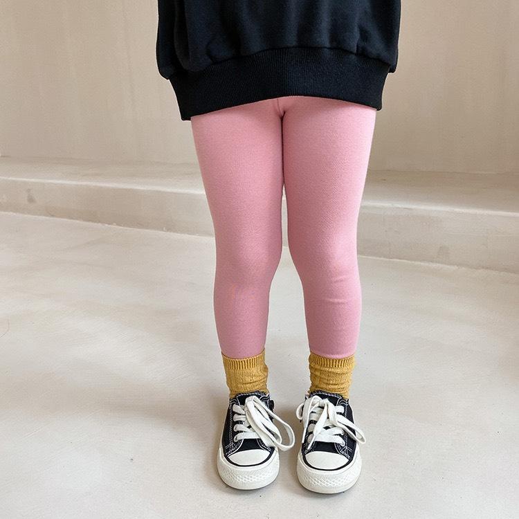Set quần legging dài bé gái 4 màu chất thun co giãn  thoải mái vận động Shushibaby